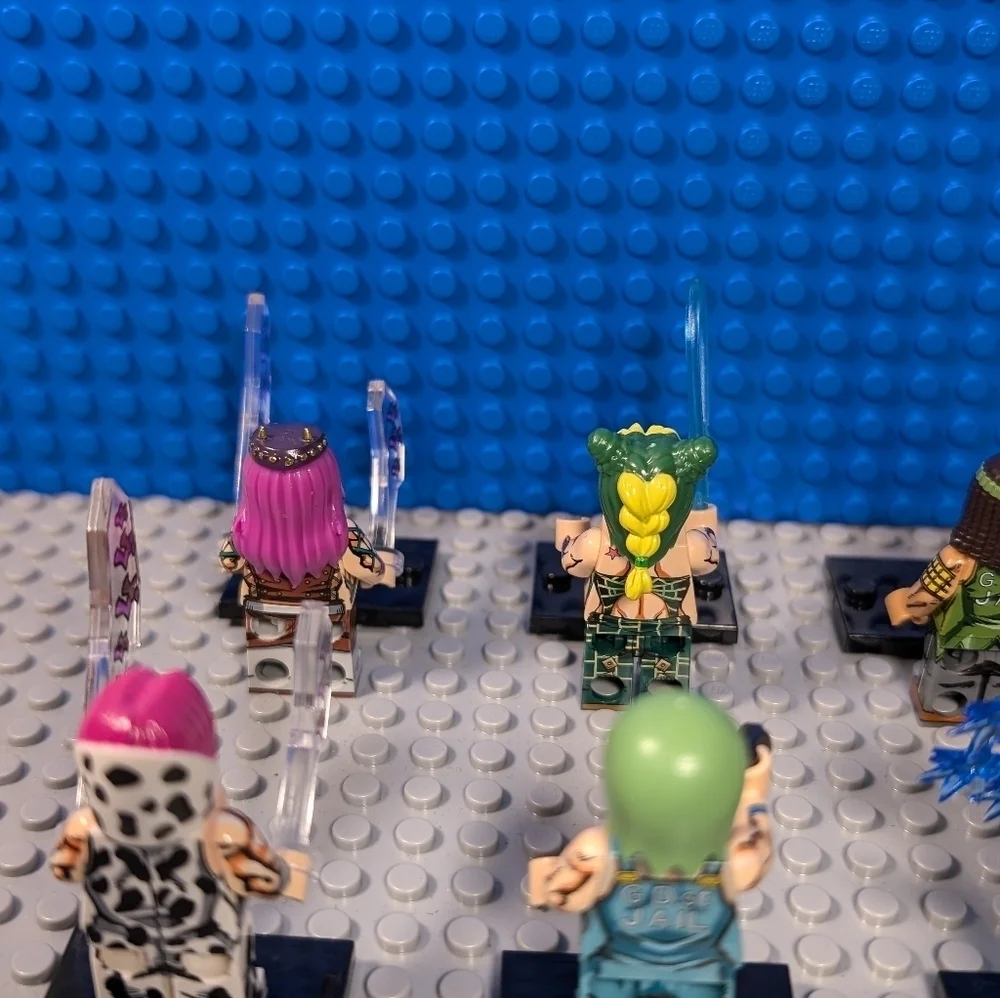 8 Minifigures- Jojo Anime Building Block Toy Manga Action Figure Collectible